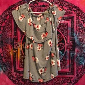 striped plus size stretchy blouse 🌸